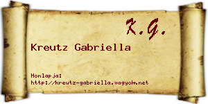 Kreutz Gabriella névjegykártya