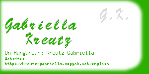 gabriella kreutz business card